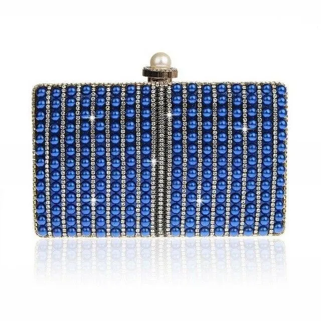 Luxy Moon Pearls Evening Bags Full Dress Embroidery Clutch