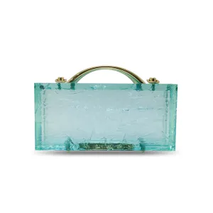 Luxy Moon Transparent Acrylic Women Lake Blue Summer Evening Wedding Party Clutch Purse Handbag