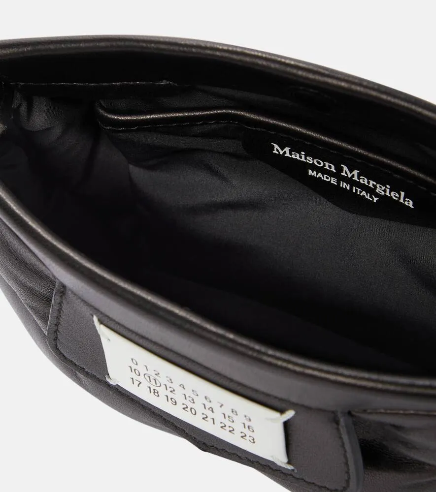 Maison Margiela Glam Slam Red Carpet Leather Mini Clutch, Black