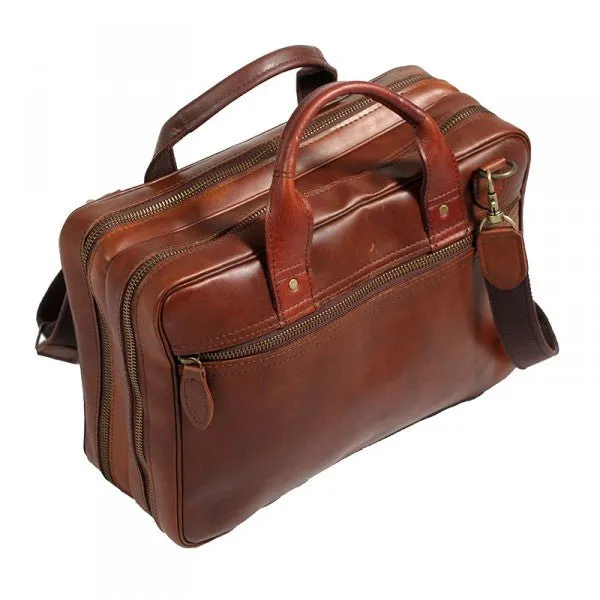 Melvill & Moon Leather Laptop Bag | Brown