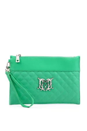 MONOGRAM Mint Quilted Clutch