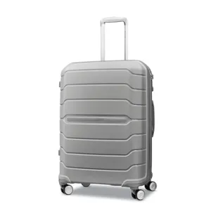 Optima Zenith Hardside Expandable with Double Spinner Wheels, Carry-On 24-Inch, Grey