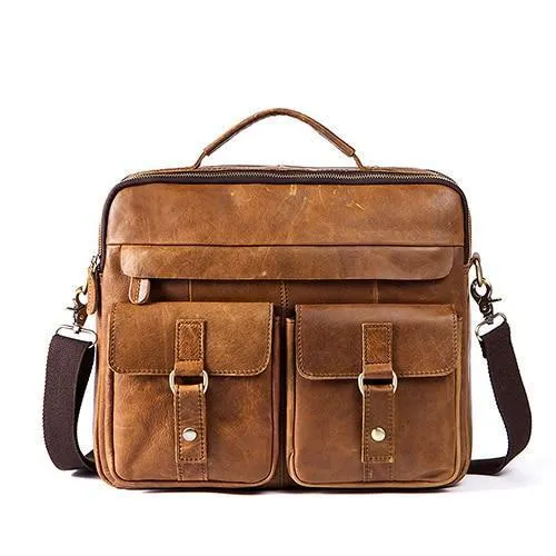 Premium Genuine Leather Briefcase - 11 Different Colors