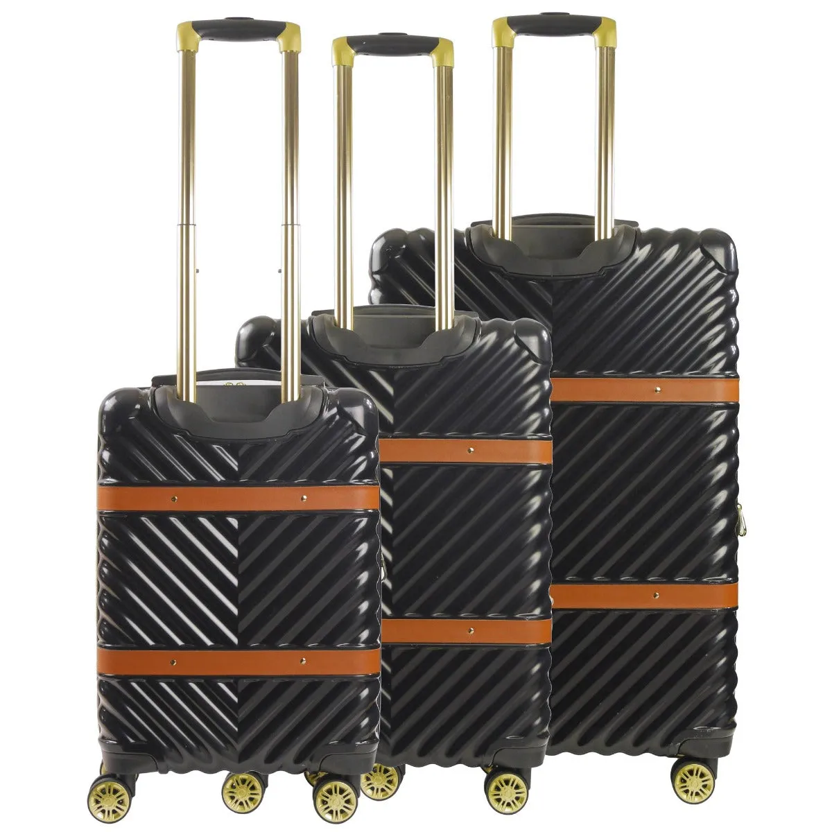 Stella Hardside Spinner 3-Piece Luggage Set - Black