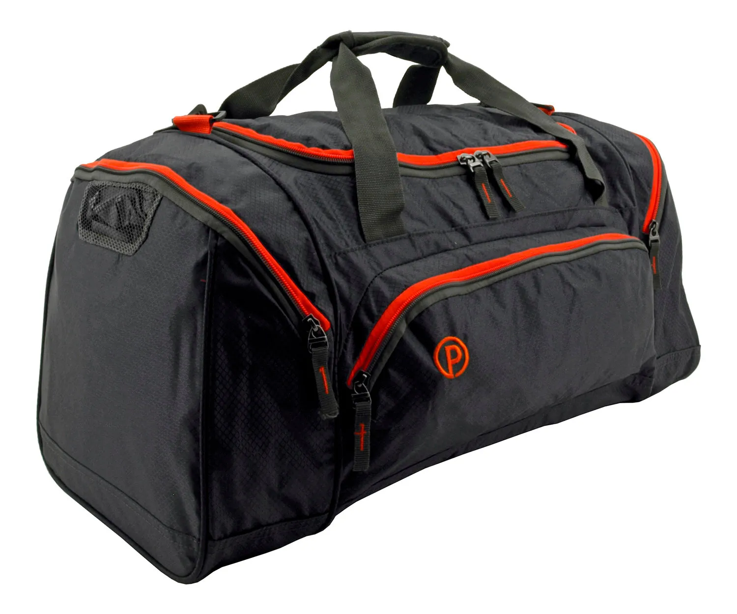 Tactical Gear - 24" Protégé Carry On Travel Duffel Bag - Grey and Red