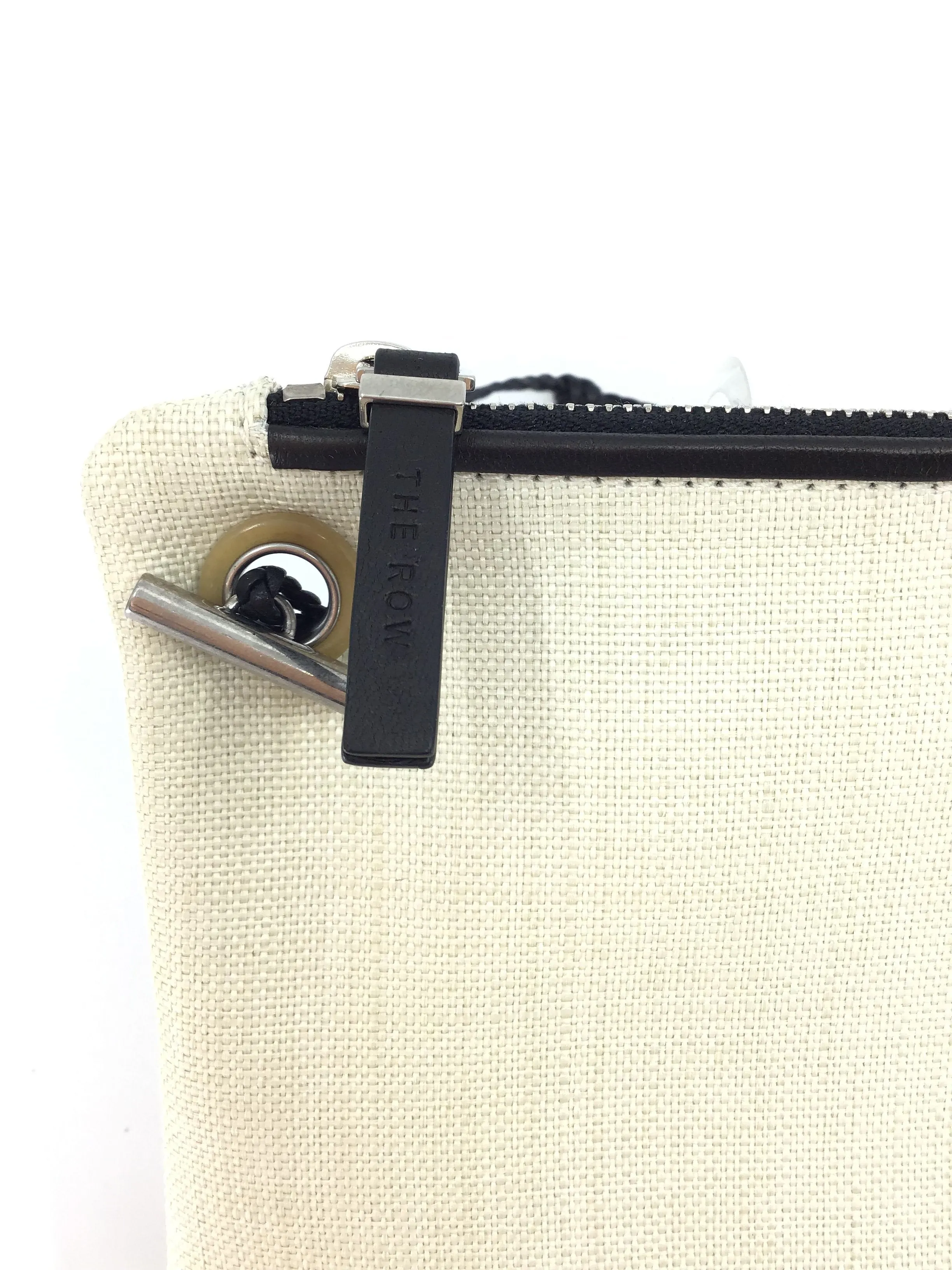 The Row Mini Coated Canvas Shoulder Bag with knotted leather removable strap