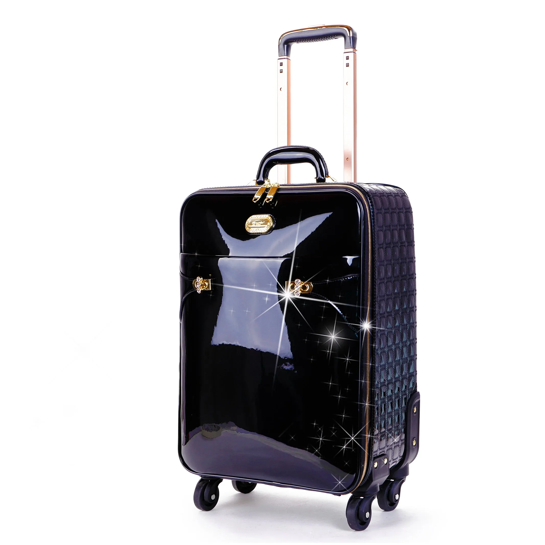 Tri-Star Durable Flexible Carry on Luggage with Spinning Wheels