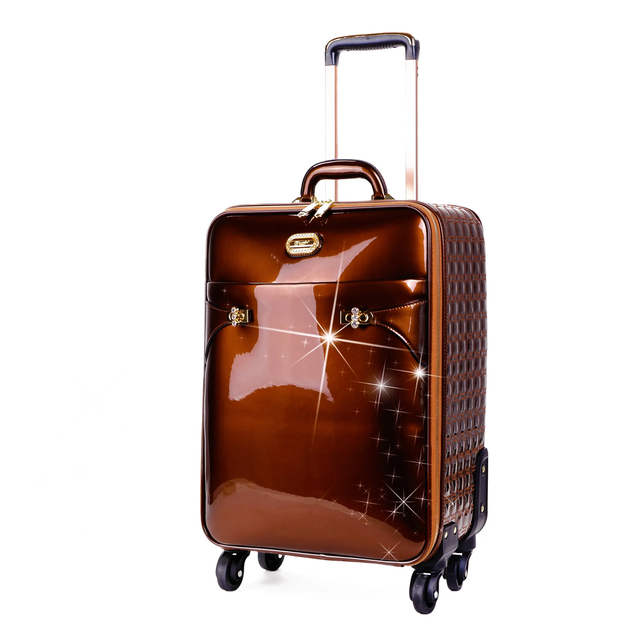 Tri-Star Durable Flexible Carry on Luggage with Spinning Wheels