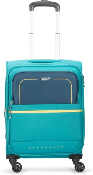 VIP Evolve Plus 55cm 4 Wheel Soft Trolley Teal Blue, EVOLVEPLUS55BLU